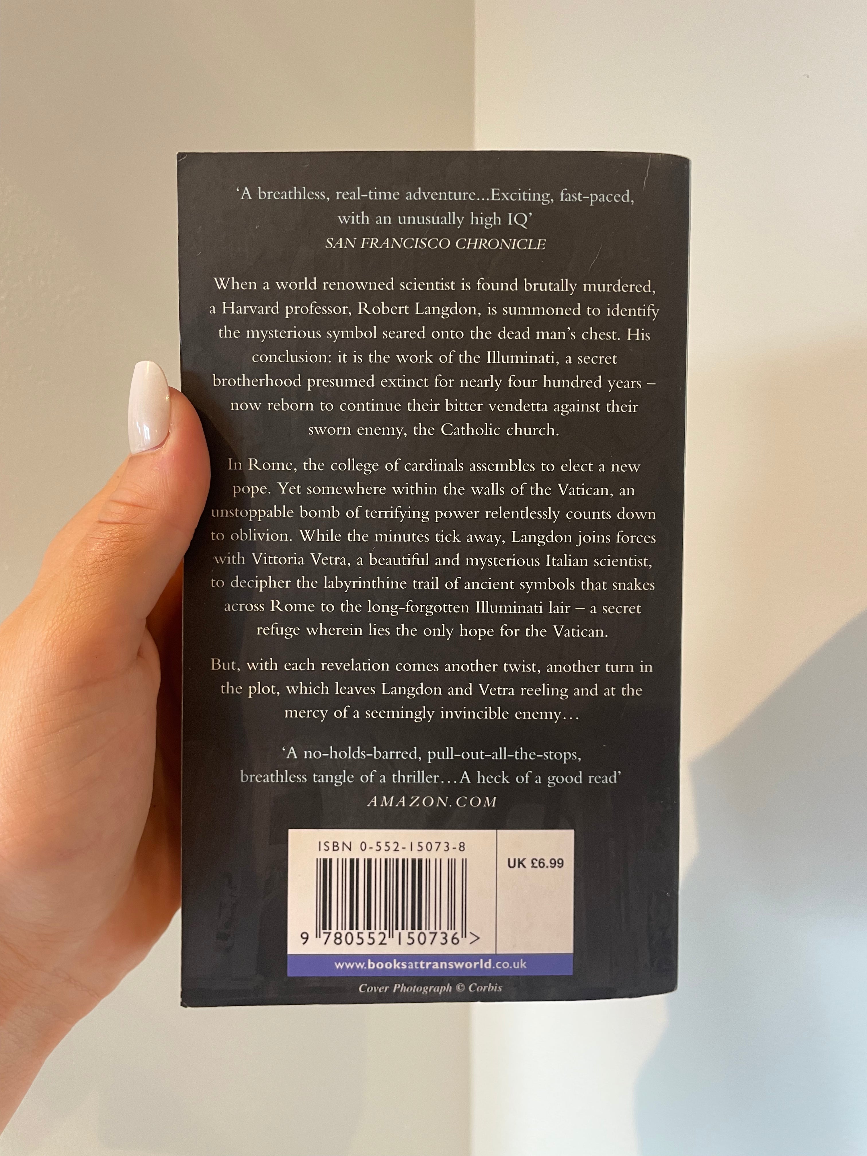 Angels and Demons – baksida