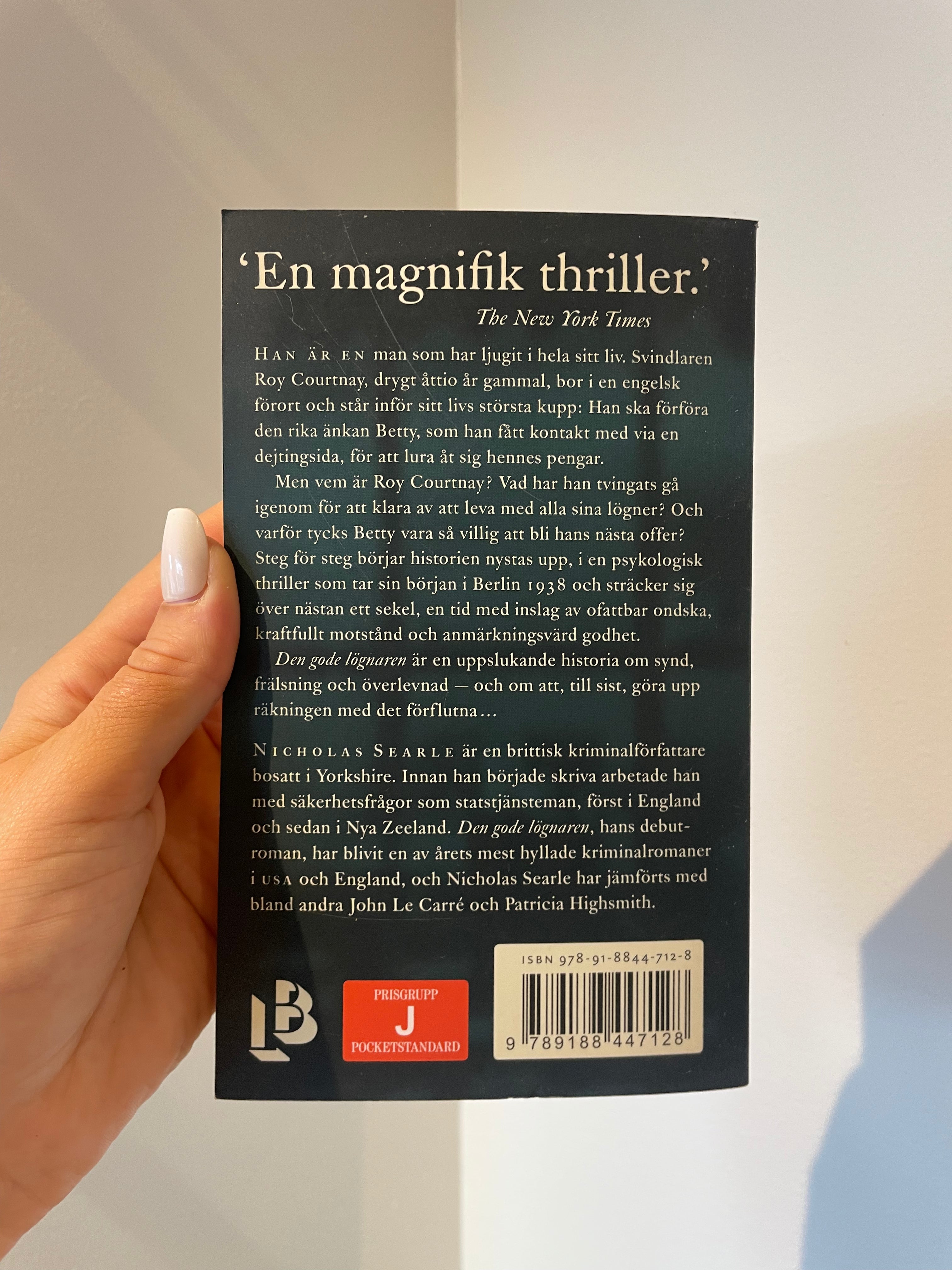 Den gode lögnaren – baksida